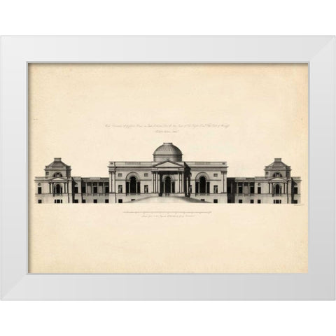Antique Facade III White Modern Wood Framed Art Print by Richardson