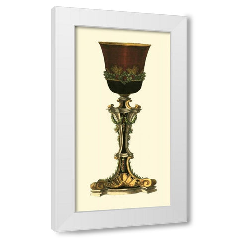 Elongated Goblet II White Modern Wood Framed Art Print by Giardino, Giovanni