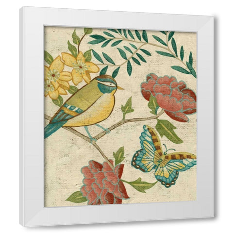 Antique Aviary I White Modern Wood Framed Art Print by Zarris, Chariklia