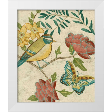 Antique Aviary I White Modern Wood Framed Art Print by Zarris, Chariklia