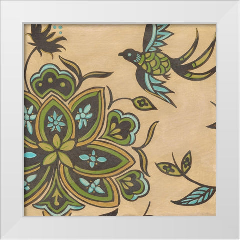 Heirloom Floral IV White Modern Wood Framed Art Print by Vess, June Erica
