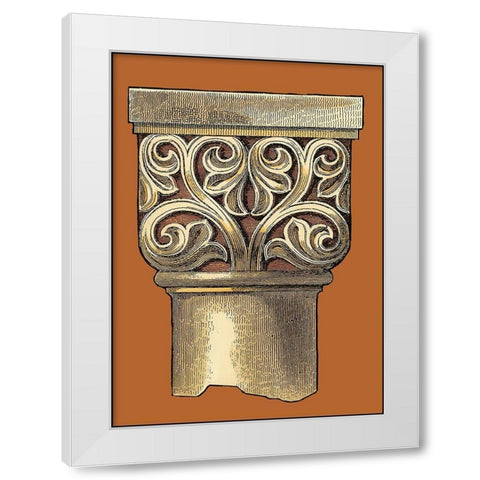 Graphic Capital I White Modern Wood Framed Art Print by Vision Studio