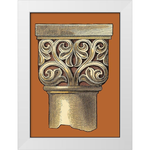 Graphic Capital I White Modern Wood Framed Art Print by Vision Studio