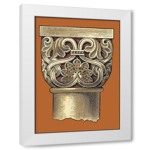 Graphic Capital II White Modern Wood Framed Art Print by Vision Studio