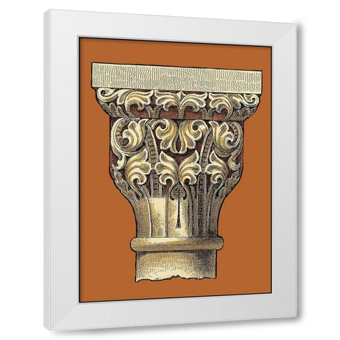 Graphic Capital III White Modern Wood Framed Art Print by Vision Studio