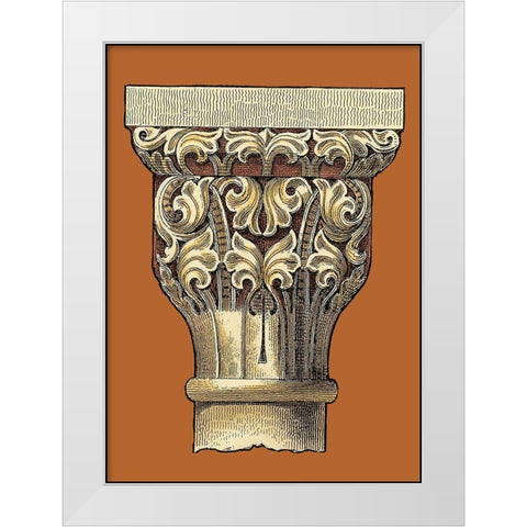 Graphic Capital III White Modern Wood Framed Art Print by Vision Studio