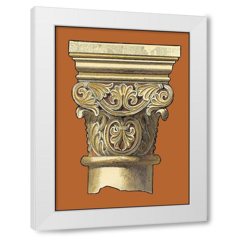 Graphic Capital IV White Modern Wood Framed Art Print by Vision Studio