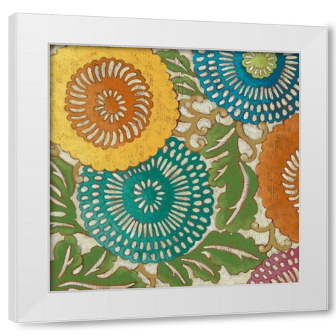 Sakura Blossoms II White Modern Wood Framed Art Print by Zarris, Chariklia