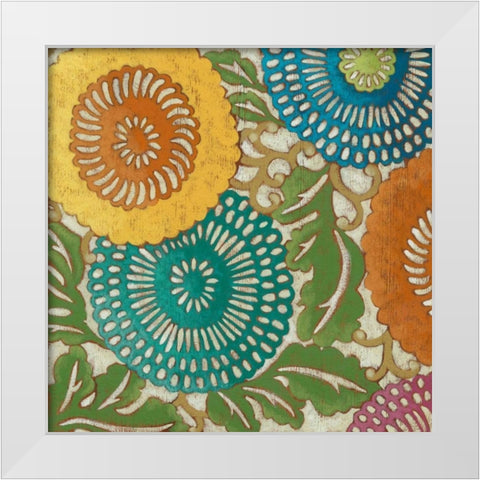 Sakura Blossoms II White Modern Wood Framed Art Print by Zarris, Chariklia