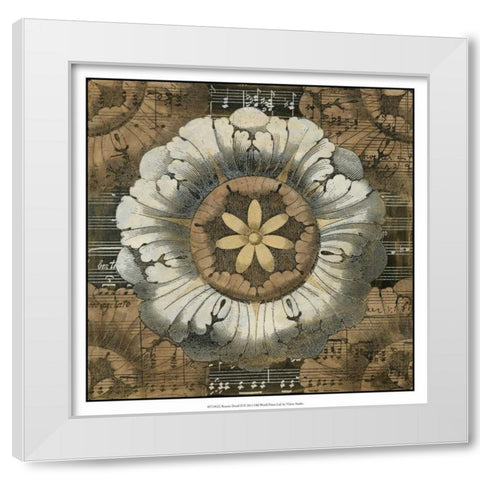 Rosette Detail II White Modern Wood Framed Art Print by Vision Studio
