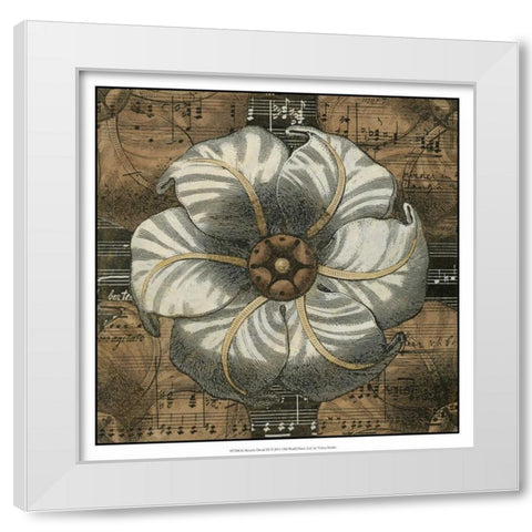 Rosette Detail III White Modern Wood Framed Art Print by Vision Studio