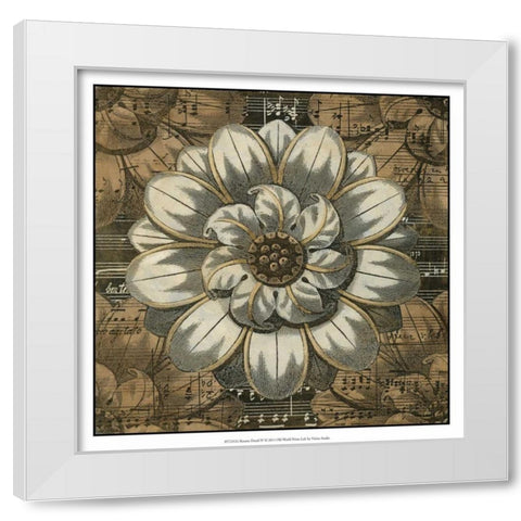 Rosette Detail IV White Modern Wood Framed Art Print by Vision Studio