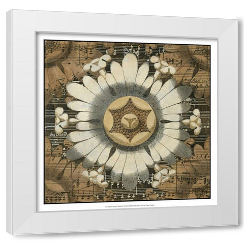 Rosette Detail V White Modern Wood Framed Art Print by Vision Studio
