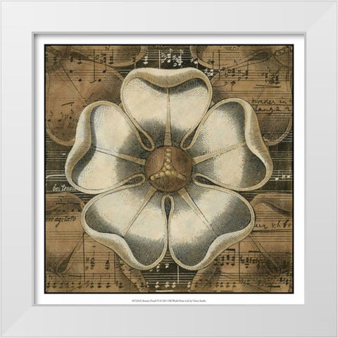 Rosette Detail VI White Modern Wood Framed Art Print by Vision Studio