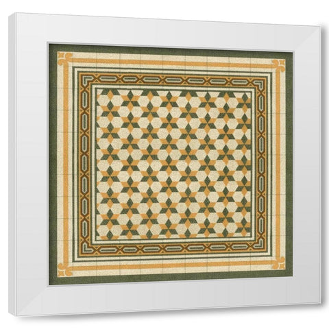 Italian Mosaic III White Modern Wood Framed Art Print by Vision Studio