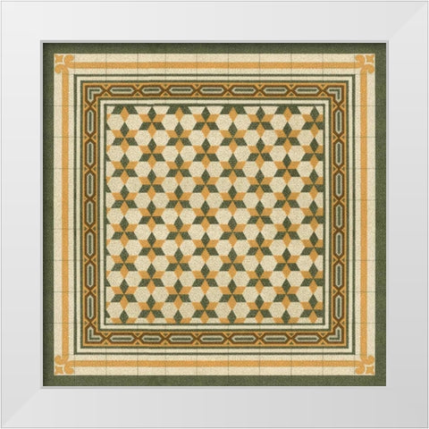 Italian Mosaic III White Modern Wood Framed Art Print by Vision Studio