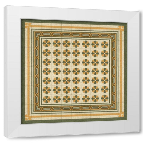 Italian Mosaic IV White Modern Wood Framed Art Print by Vision Studio