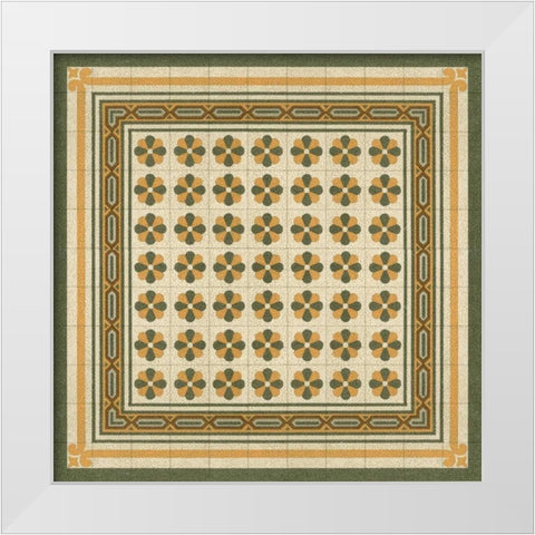 Italian Mosaic IV White Modern Wood Framed Art Print by Vision Studio