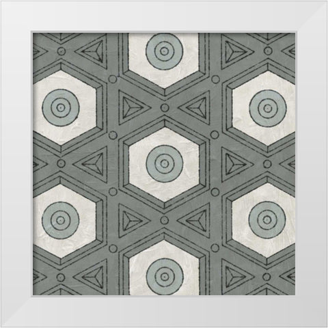 Caisson II White Modern Wood Framed Art Print by Vision Studio