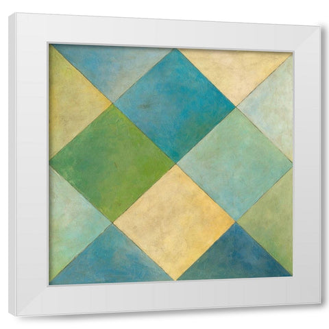Quilted Abstract III White Modern Wood Framed Art Print by Meagher, Megan