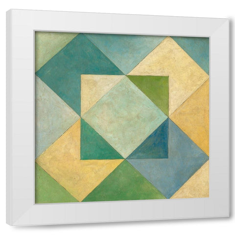 Quilted Abstract IV White Modern Wood Framed Art Print by Meagher, Megan