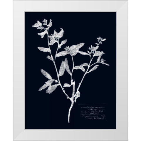 Impressions on Indigo III White Modern Wood Framed Art Print by Vision Studio
