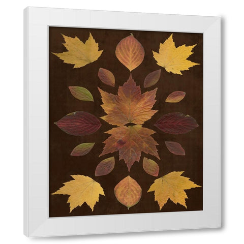 Kaleidoscope Leaves VI White Modern Wood Framed Art Print by Vision Studio