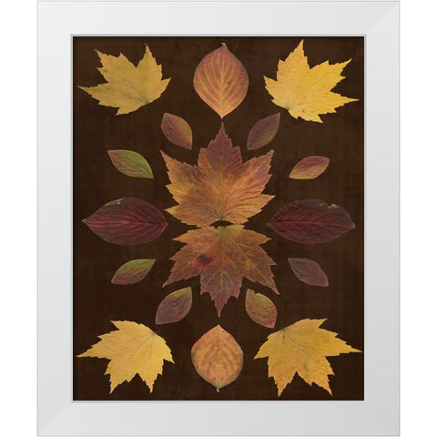 Kaleidoscope Leaves VI White Modern Wood Framed Art Print by Vision Studio