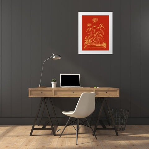 Paprika Bouquet II White Modern Wood Framed Art Print by Vision Studio