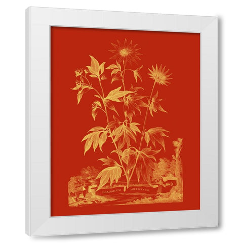Paprika Bouquet IV White Modern Wood Framed Art Print by Vision Studio