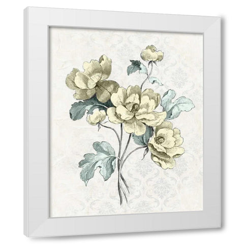 Victorian Blooms I White Modern Wood Framed Art Print by Vision Studio