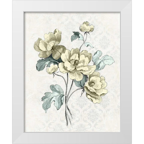 Victorian Blooms I White Modern Wood Framed Art Print by Vision Studio