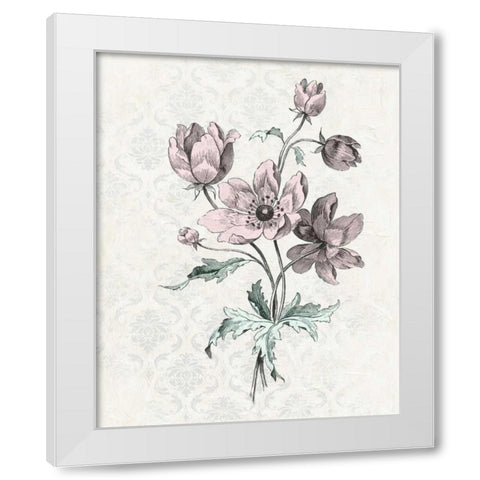 Victorian Blooms II White Modern Wood Framed Art Print by Vision Studio