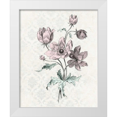 Victorian Blooms II White Modern Wood Framed Art Print by Vision Studio