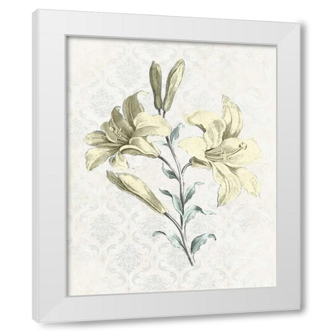Victorian Blooms III White Modern Wood Framed Art Print by Vision Studio