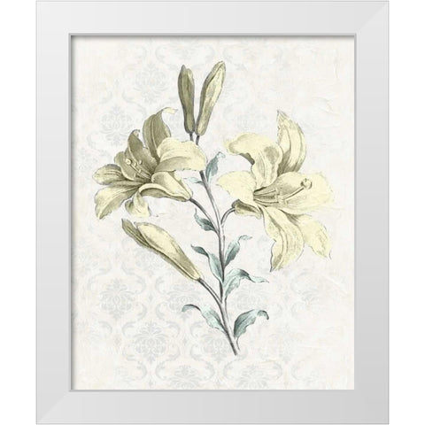Victorian Blooms III White Modern Wood Framed Art Print by Vision Studio