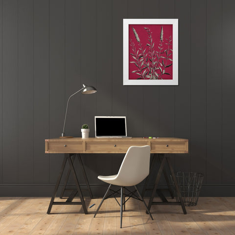 Vivid Chintz V White Modern Wood Framed Art Print by Vision Studio