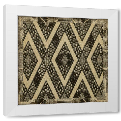 Kuba Detail I White Modern Wood Framed Art Print by Vision Studio