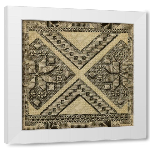 Kuba Detail II White Modern Wood Framed Art Print by Vision Studio