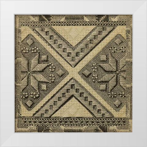 Kuba Detail II White Modern Wood Framed Art Print by Vision Studio