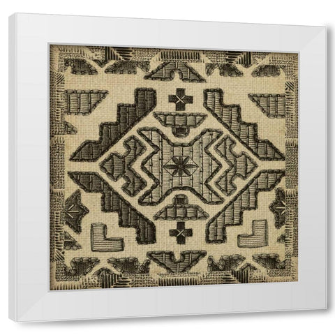 Kuba Detail III White Modern Wood Framed Art Print by Vision Studio