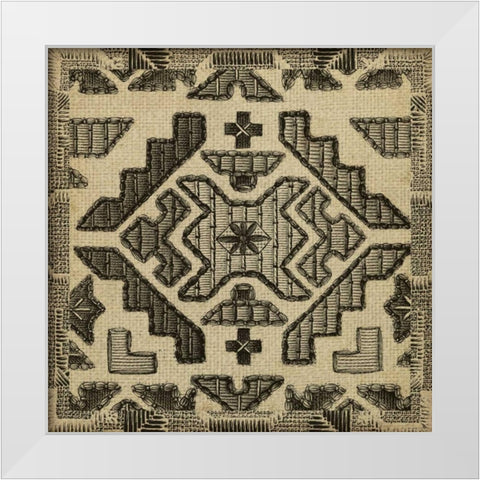 Kuba Detail III White Modern Wood Framed Art Print by Vision Studio