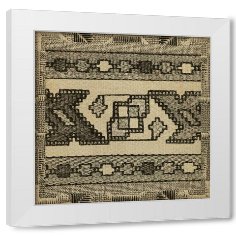 Kuba Detail IV White Modern Wood Framed Art Print by Vision Studio