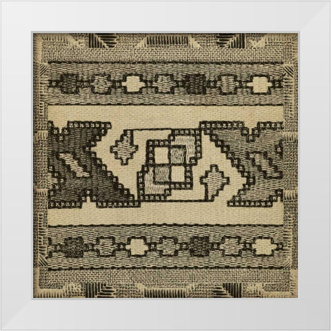 Kuba Detail IV White Modern Wood Framed Art Print by Vision Studio