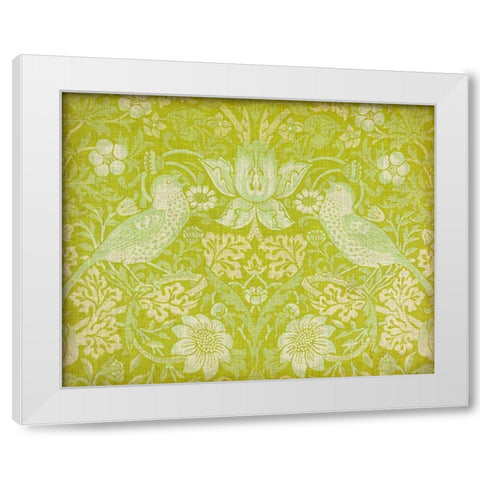 Citrus Chintz I White Modern Wood Framed Art Print by Vision Studio