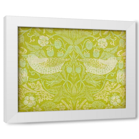 Citrus Chintz II White Modern Wood Framed Art Print by Vision Studio