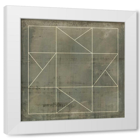 Geometric Blueprint II White Modern Wood Framed Art Print by Vision Studio