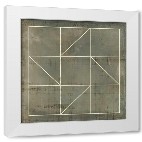 Geometric Blueprint IV White Modern Wood Framed Art Print by Vision Studio