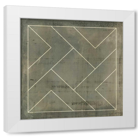 Geometric Blueprint VI White Modern Wood Framed Art Print by Vision Studio