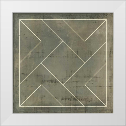 Geometric Blueprint VI White Modern Wood Framed Art Print by Vision Studio